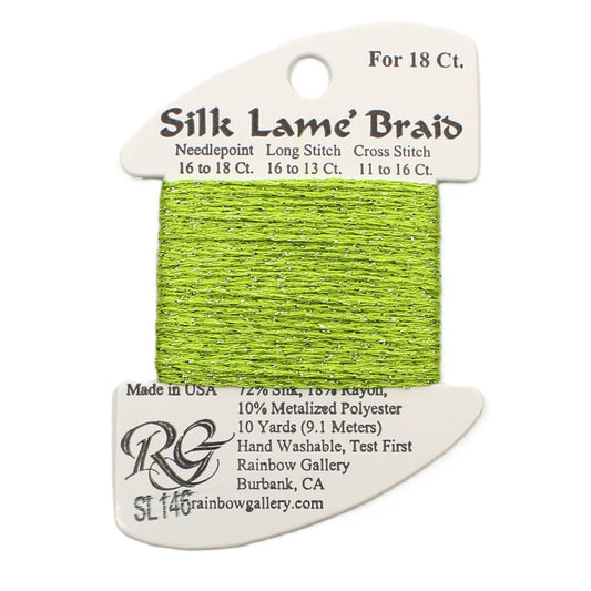Silk Lame Braid SL146 Apple Green