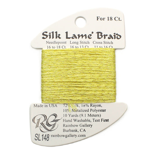 Silk Lame Braid SL148 Lemon Lime