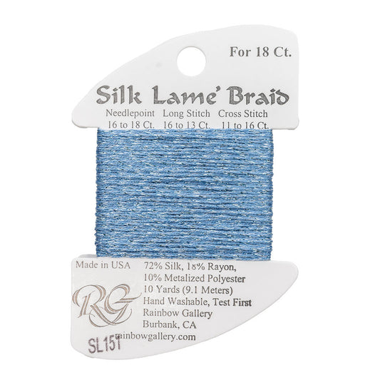 Silk Lame Braid SL151 Azure Blue