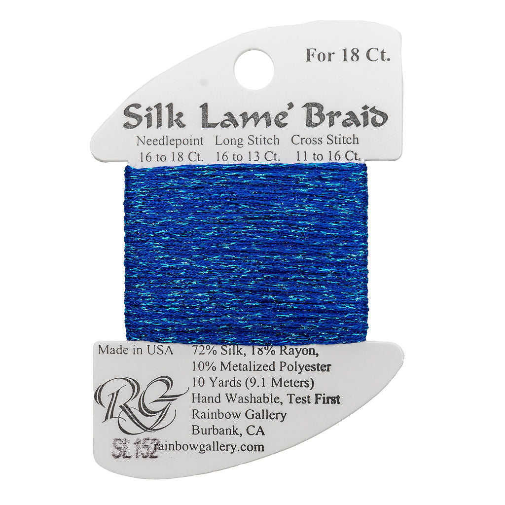 Silk Lame Braid SL152 Hawaiian Blue