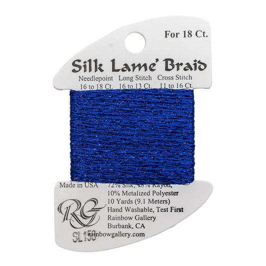 Silk Lame Braid SL159 Imperial Blue