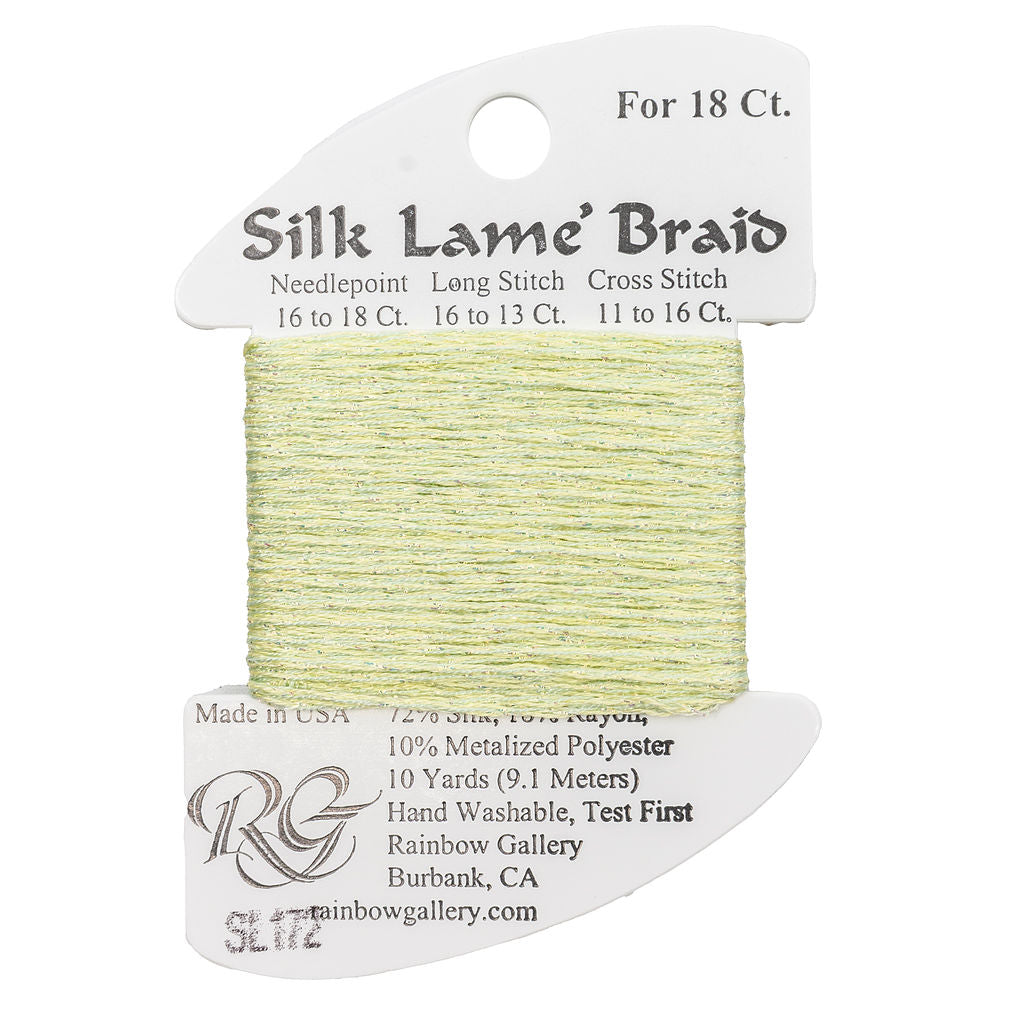 Silk Lame Braid SL172 Lime Cream