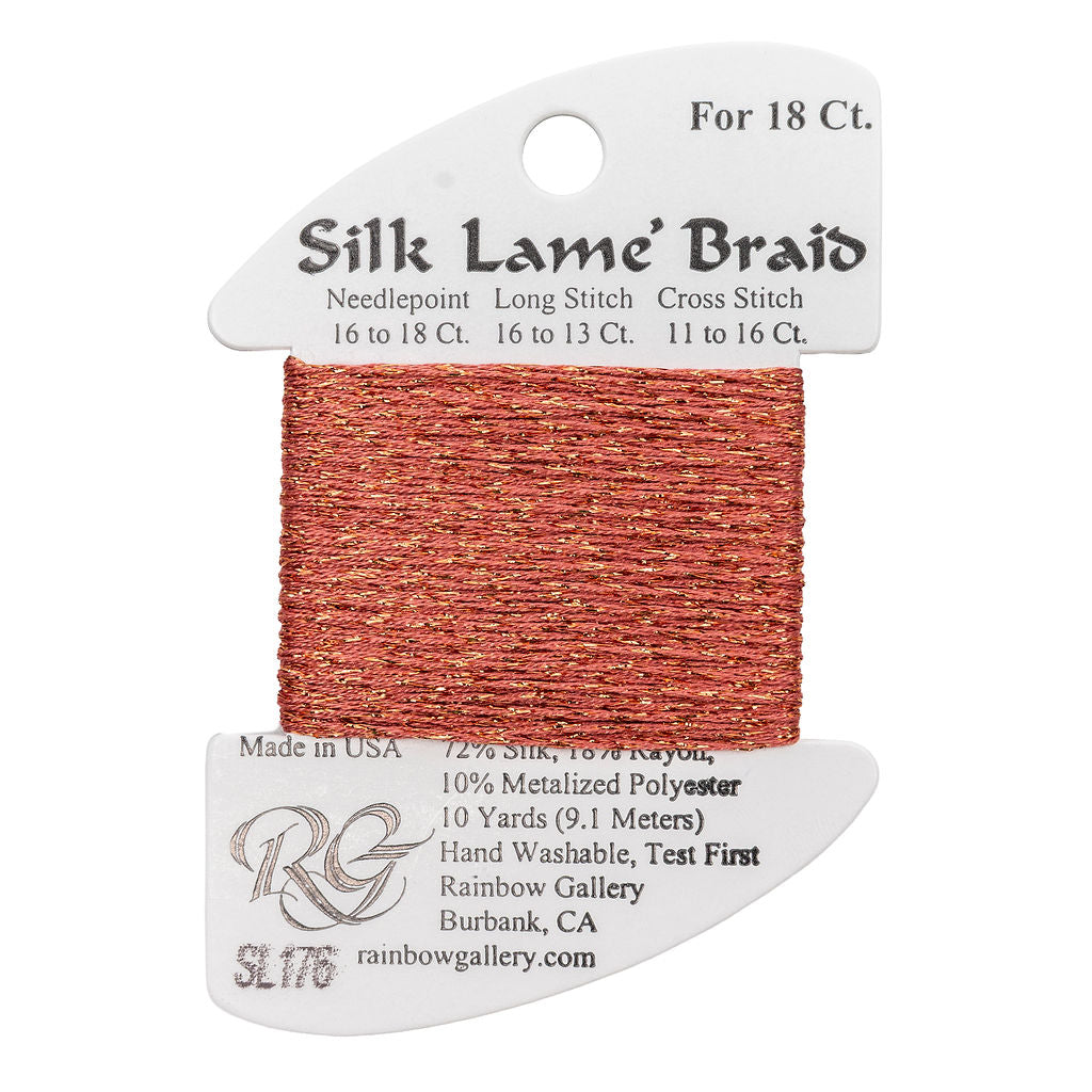 Silk Lame Braid SL176 Coral