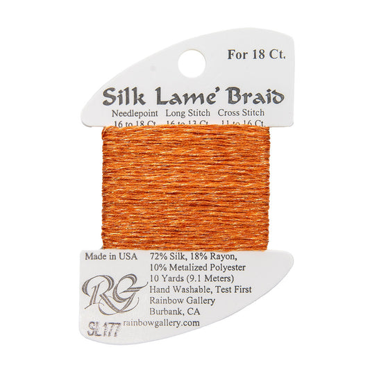 Silk Lame Braid SL177 Orange Pop