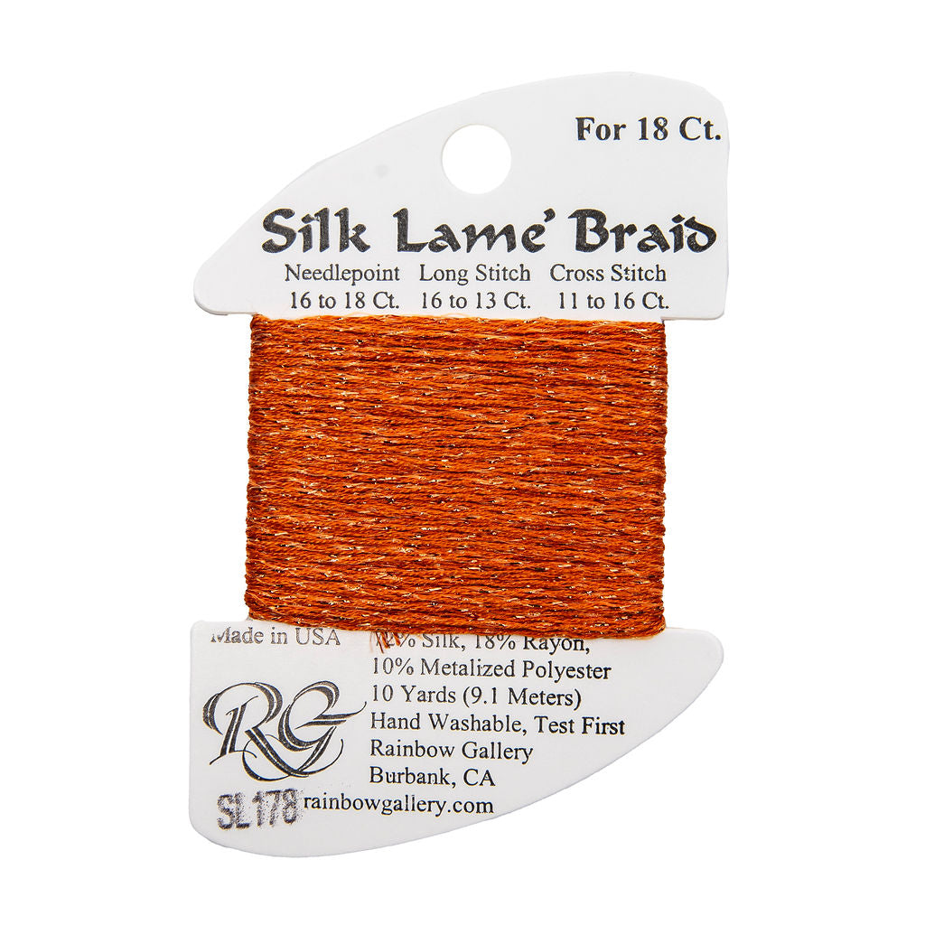 Silk Lame Braid SL178 Persimmon