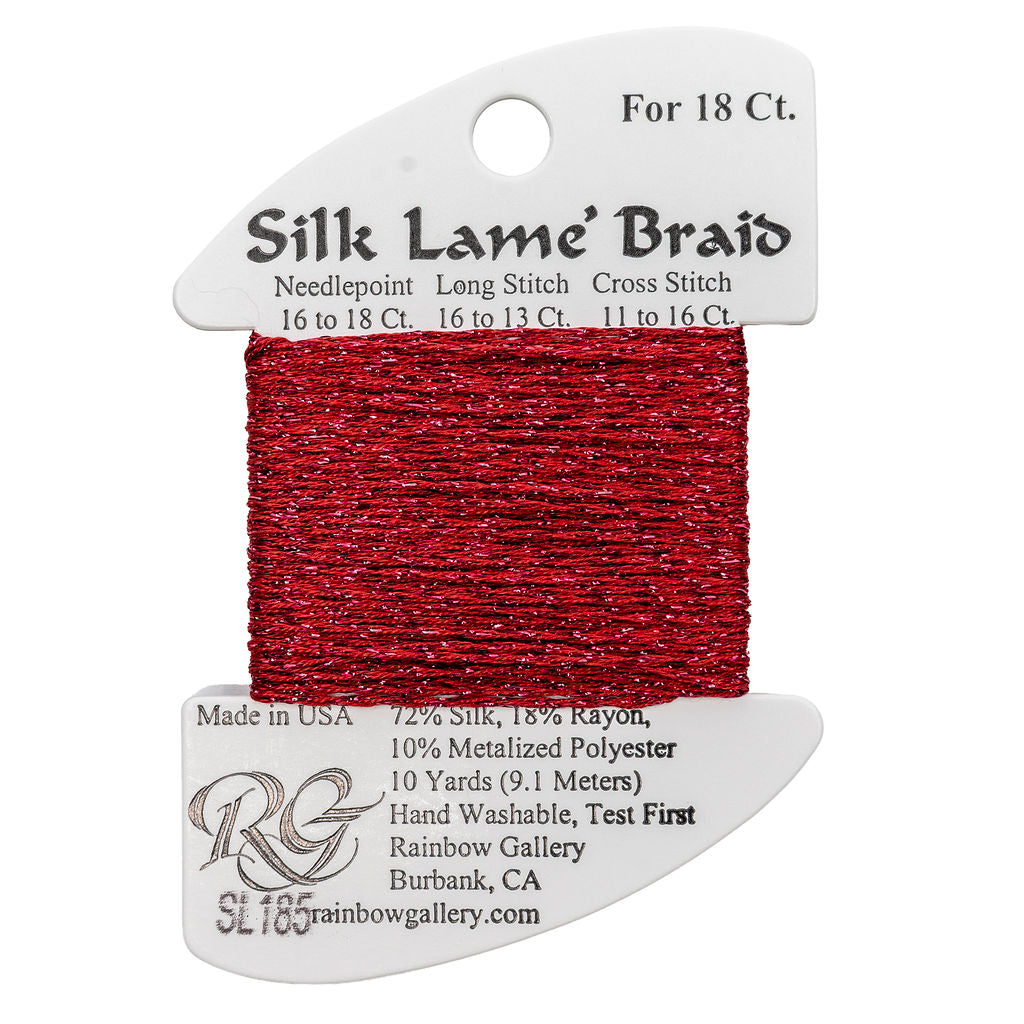 Silk Lame Braid SL185 Tango Red