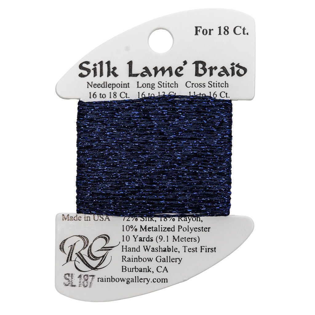 Silk Lame Braid SL187 Mood Indigo