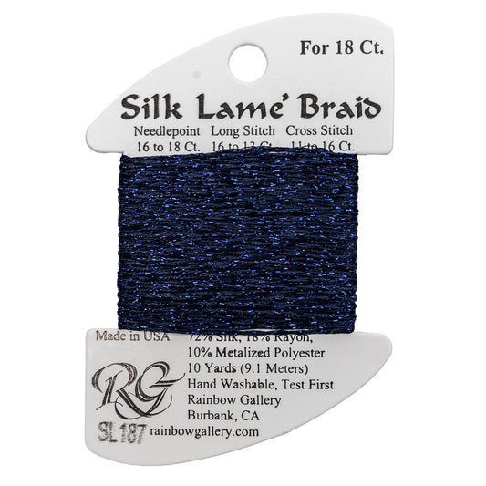 Silk Lame Braid SL187 Mood Indigo
