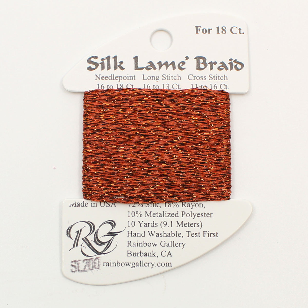 Silk Lame Braid SL200 Burnt Brick