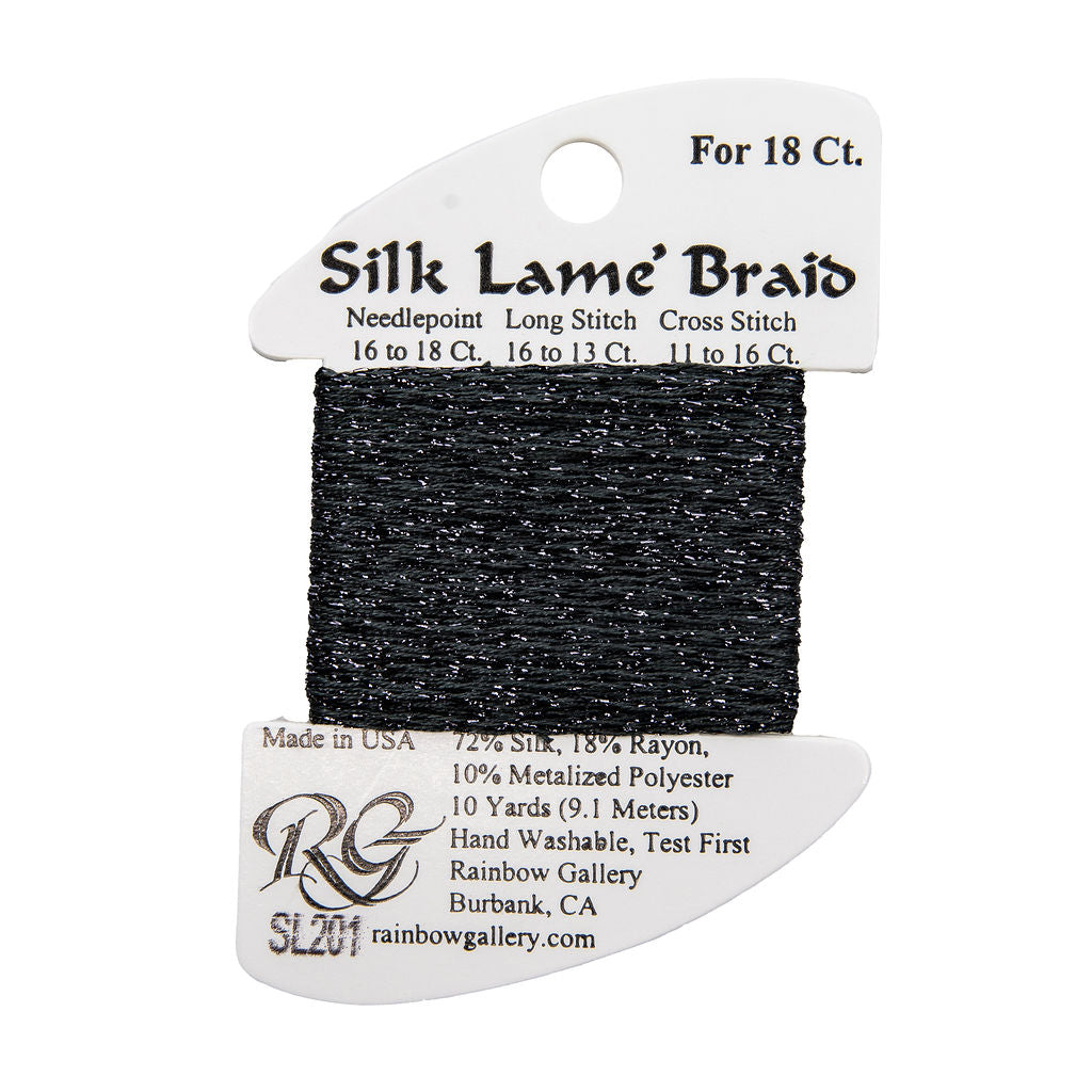 Silk Lame Braid SL201 Gunmetal