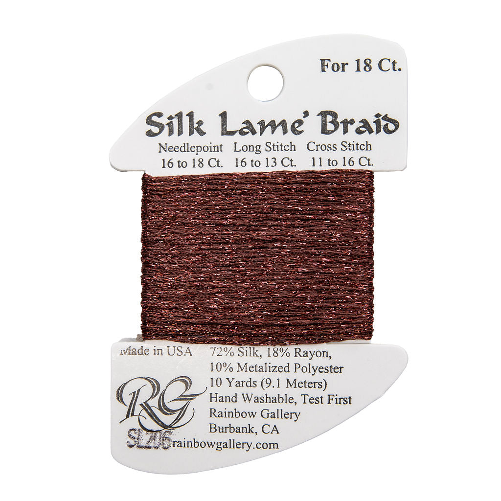 Silk Lame Braid SL206 Nostalgia Rose