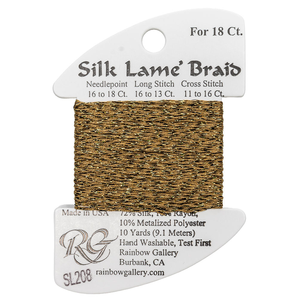 Silk Lame Braid SL208 Antique Bronze