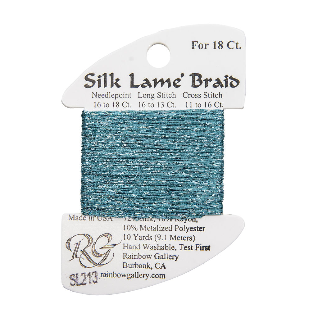 Silk Lame Braid SL213 Dusty Turquoise