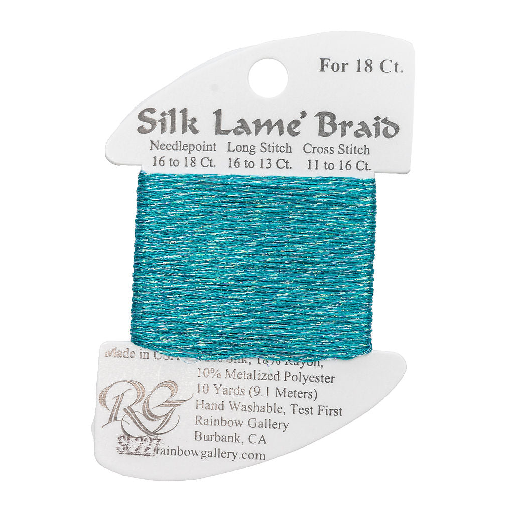 Silk Lame Braid SL227 Aruba Blue