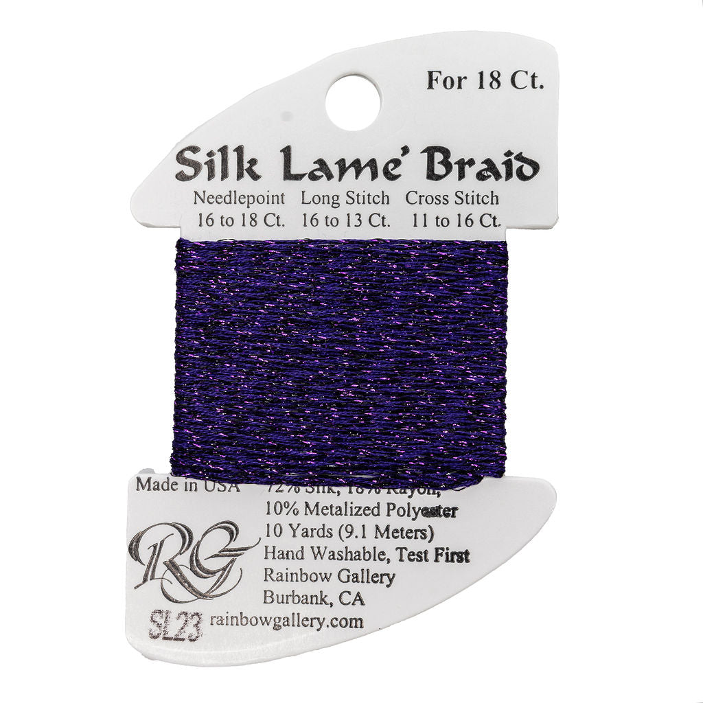 Silk Lame Braid SL23 Dark Lavender