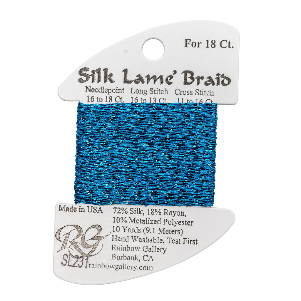 Silk Lame Braid SL231 Blue Jewell
