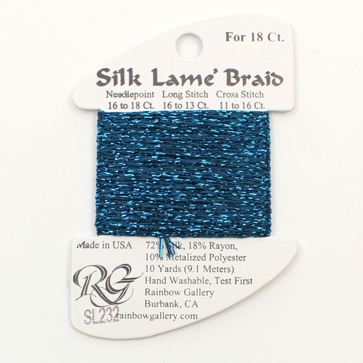 Silk Lame Braid SL232 Maui Blue