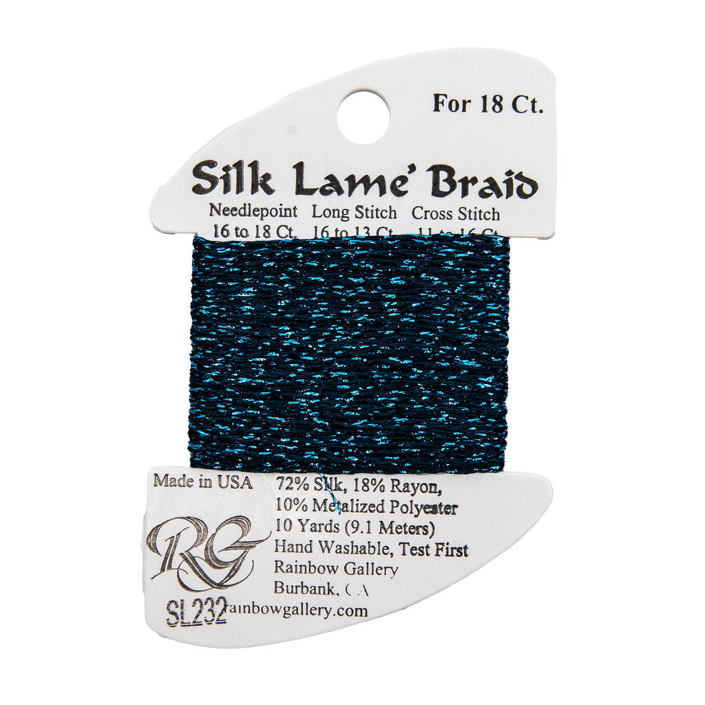 Silk Lame Braid SL232 Maui Blue