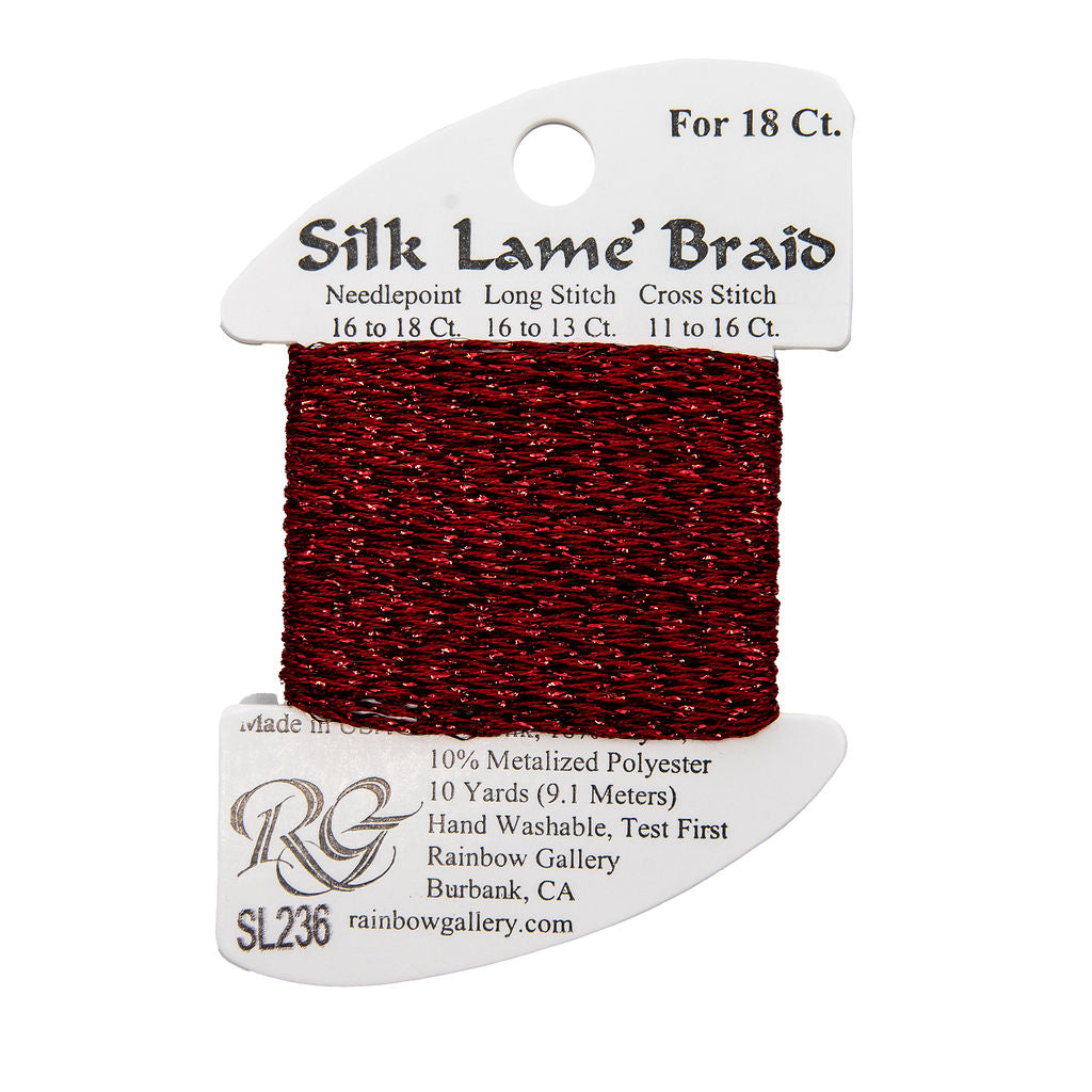 Silk Lame Braid SL236 True Red