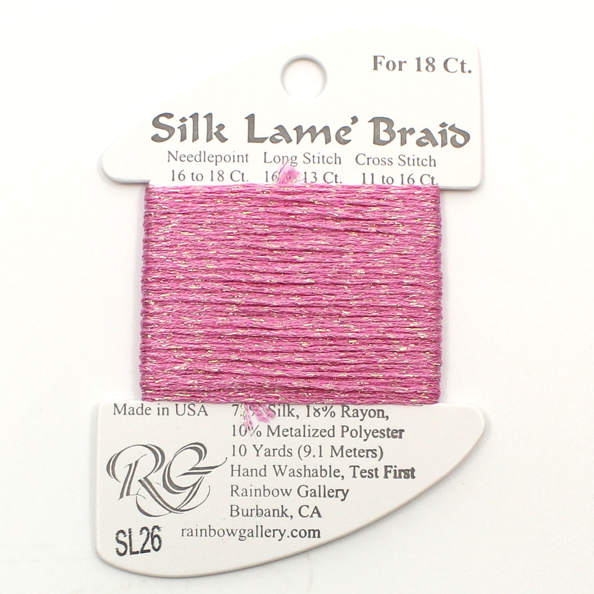 Silk Lame Braid SL26 Raspberry