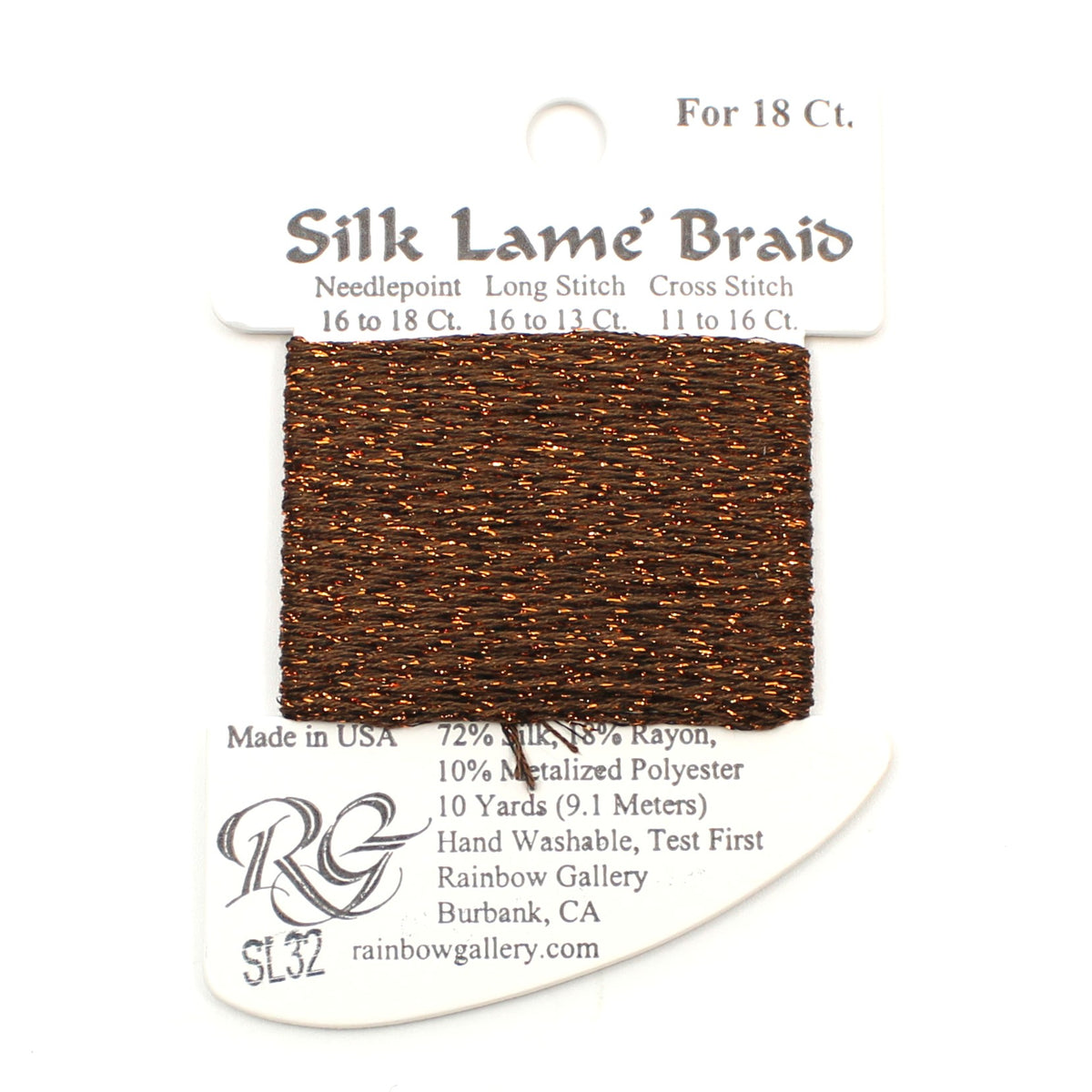 Silk Lame Braid SL32 Coffee