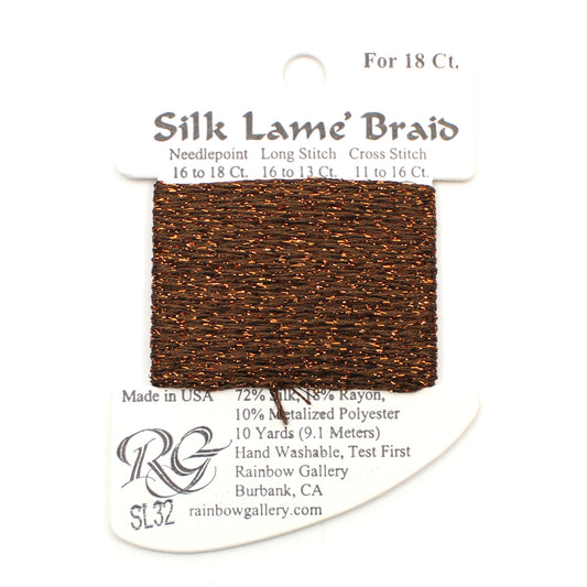 Silk Lame Braid SL32 Coffee