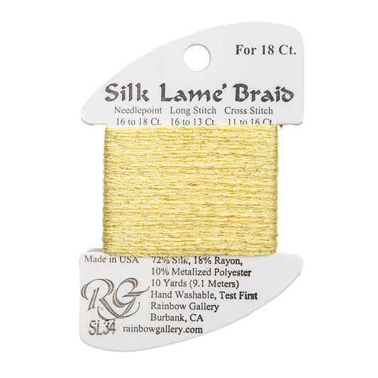 Silk Lame Braid SL34 Lemon