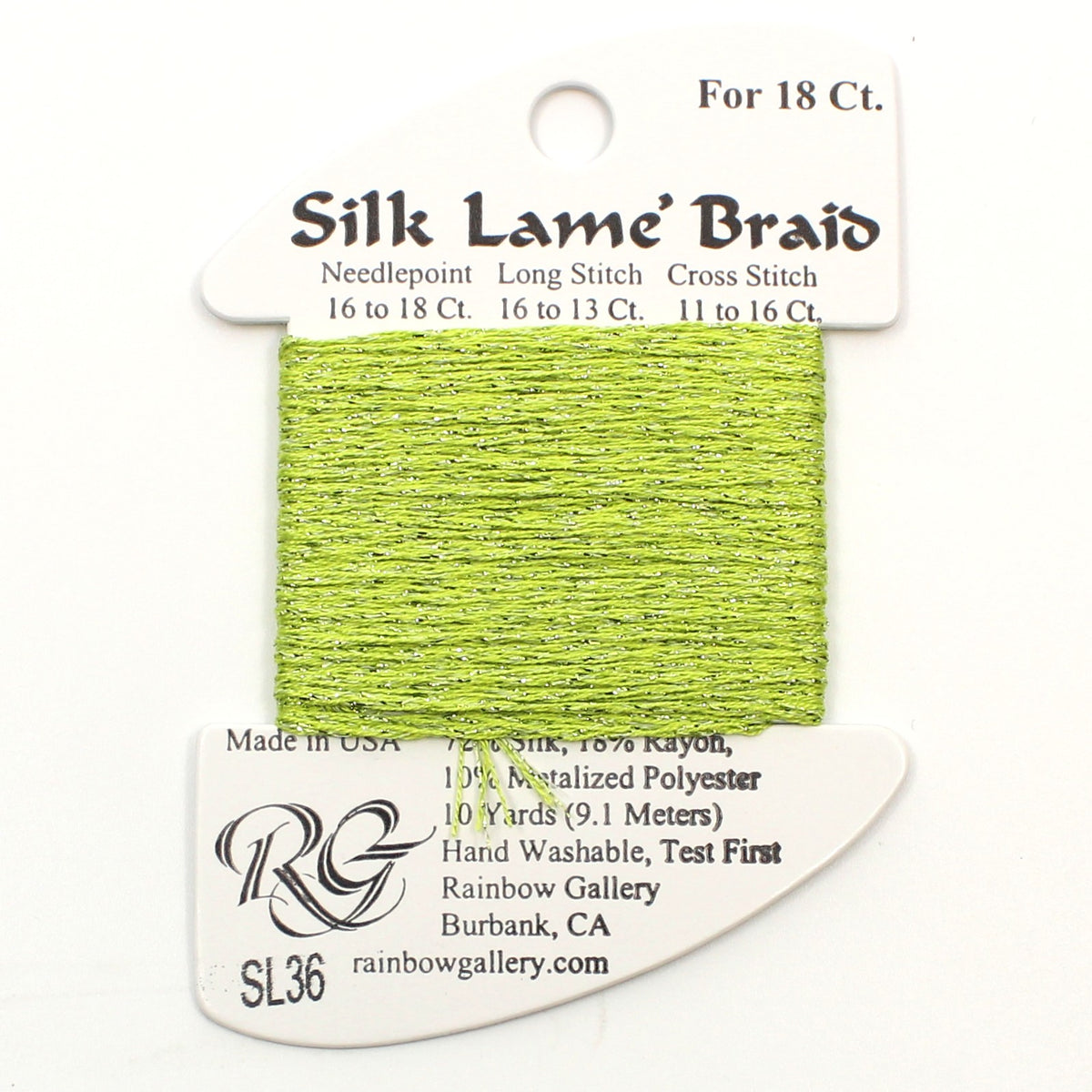 Silk Lame Braid SL36 Chartreuse
