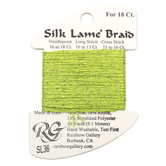 Silk Lame Braid SL36 Chartreuse