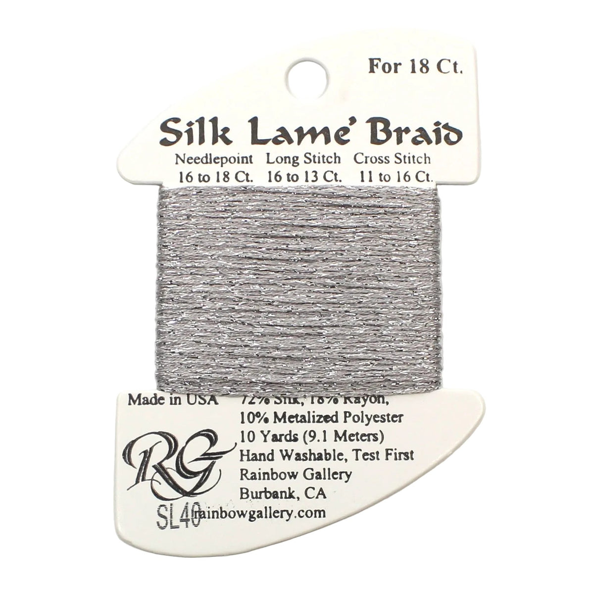 Silk Lame Braid SL40 Dove Grey