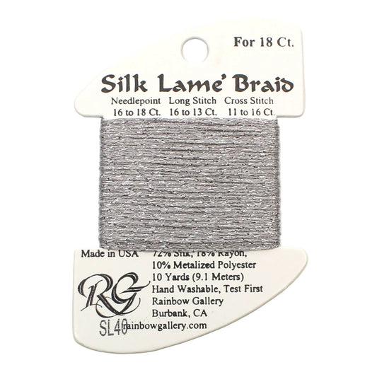 Silk Lame Braid SL40 Dove Grey