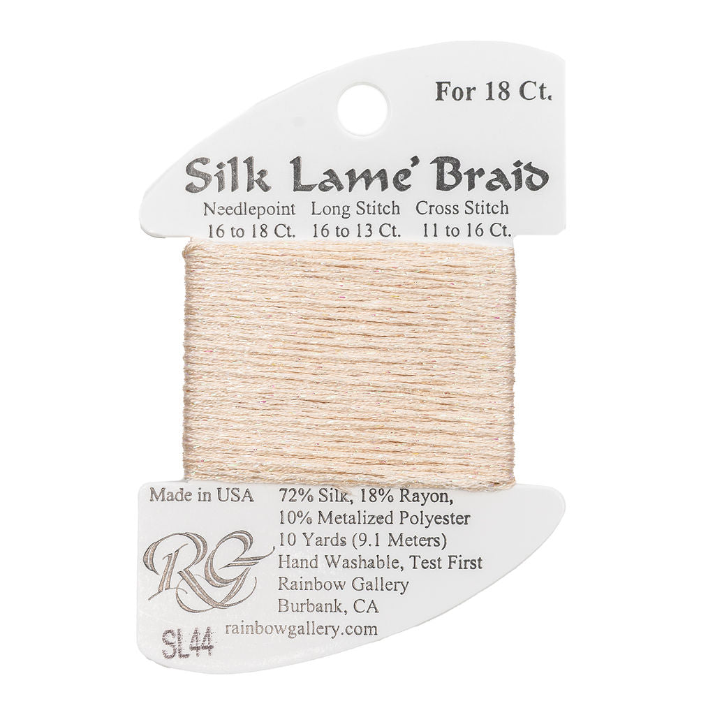 Silk Lame Braid SL44 Lite Shell Pink