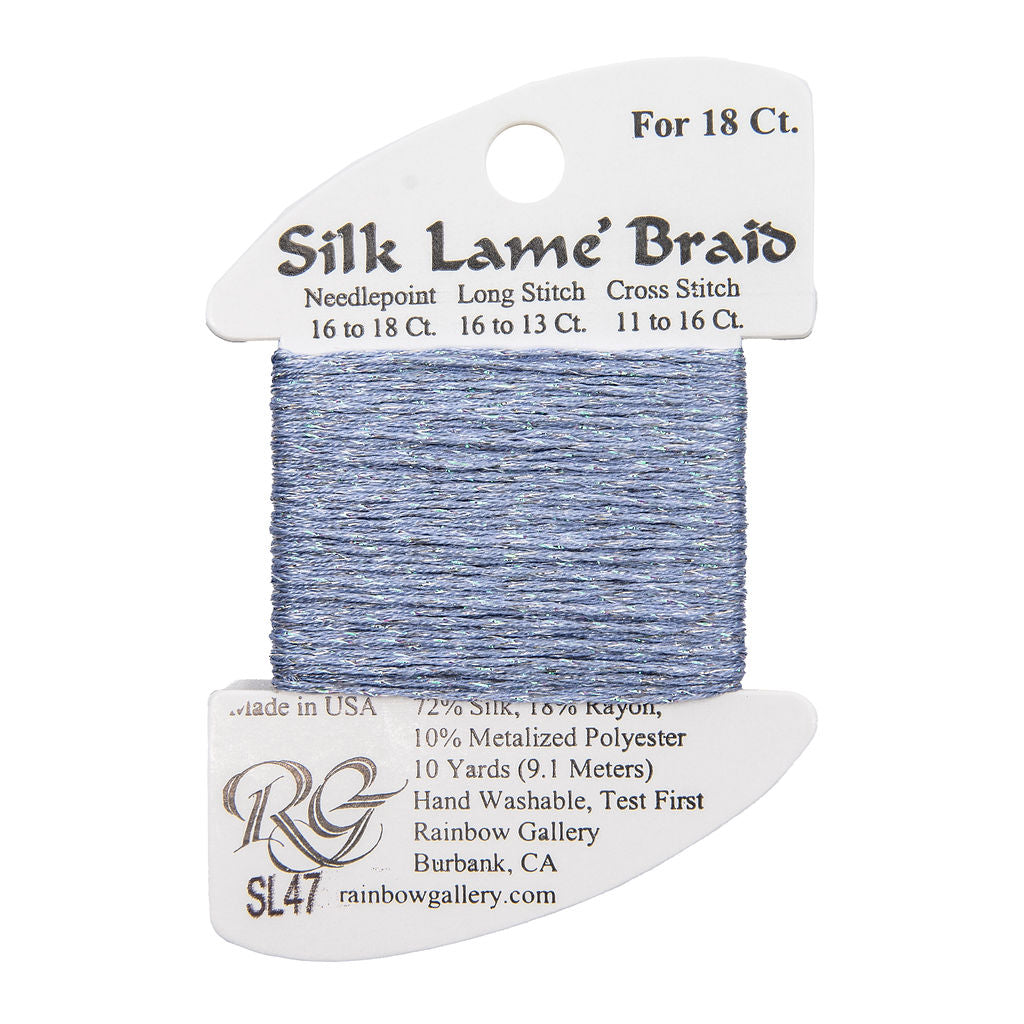 Silk Lame Braid SL47 Lavender Blue