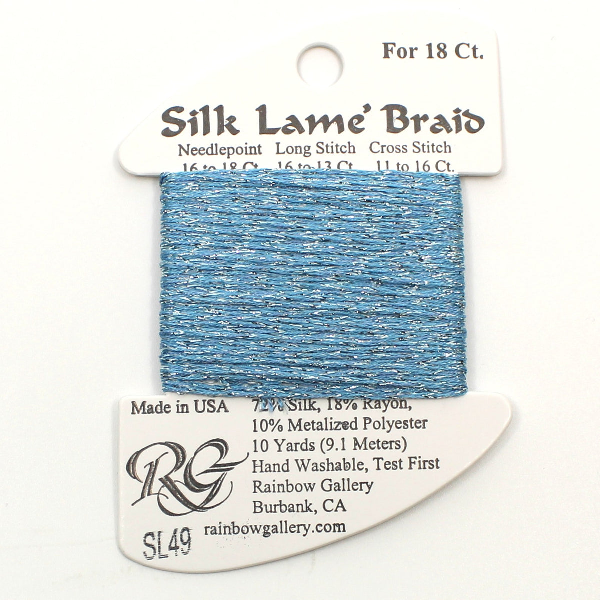 Silk Lame Braid SL49 China Blue