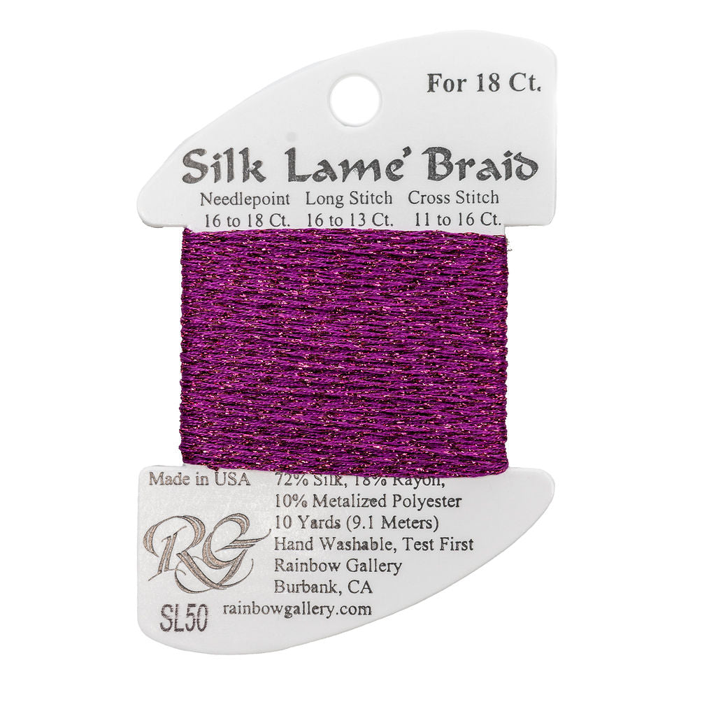 Silk Lame Braid SL50 Fuchsia