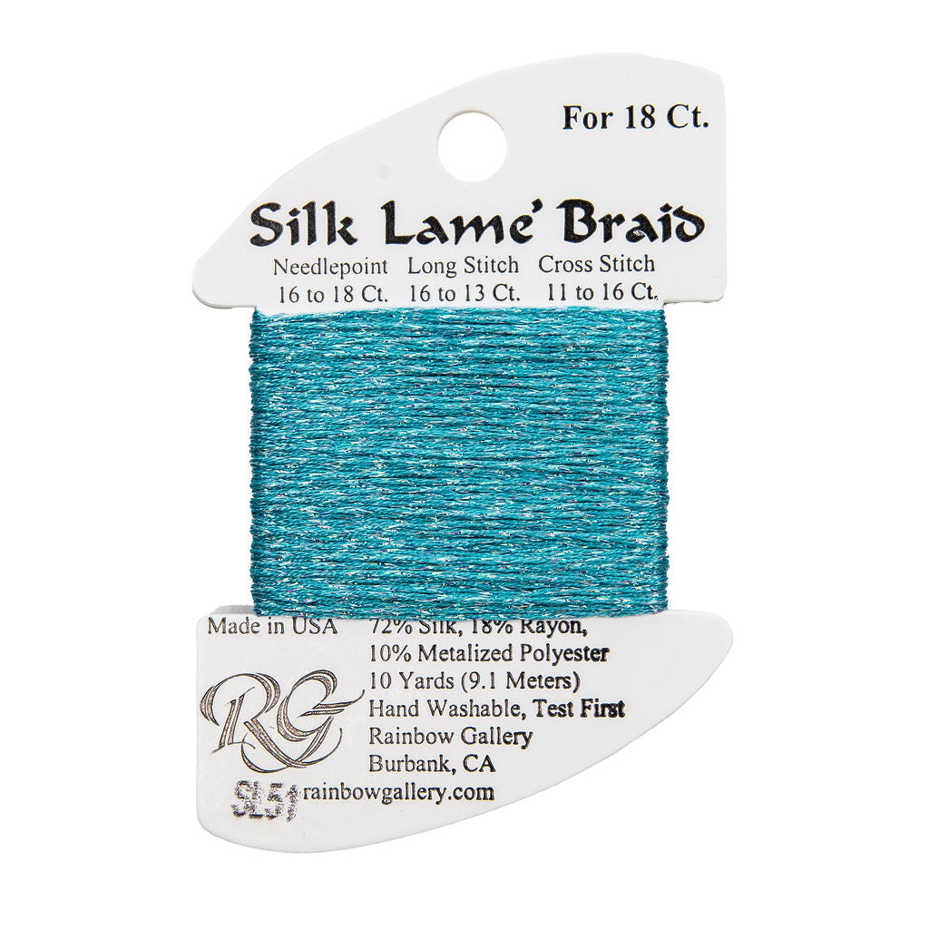 Silk Lame Braid SL51 Turquoise