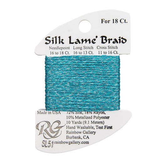 Silk Lame Braid SL51 Turquoise
