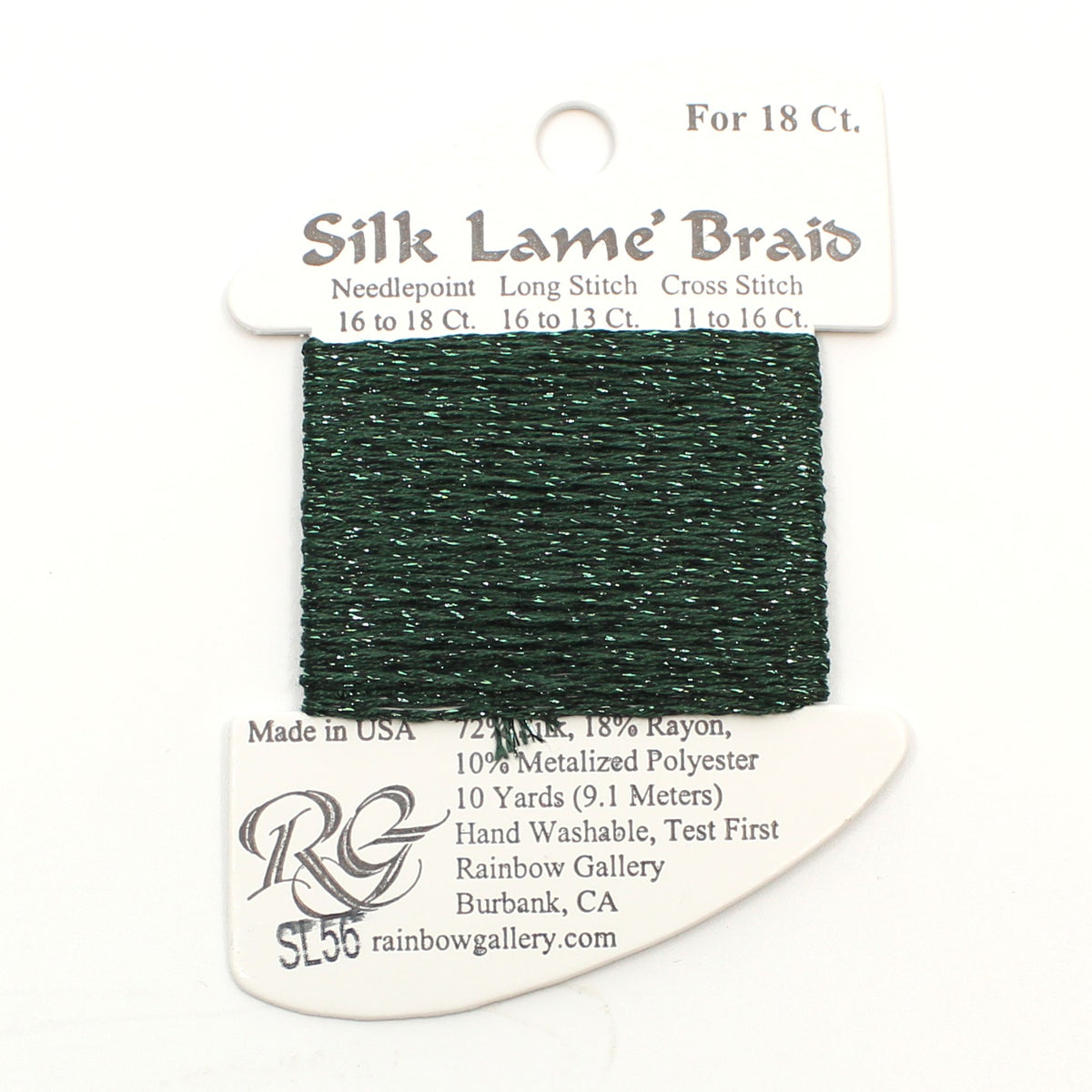 Silk Lame Braid SL56 Forest Green