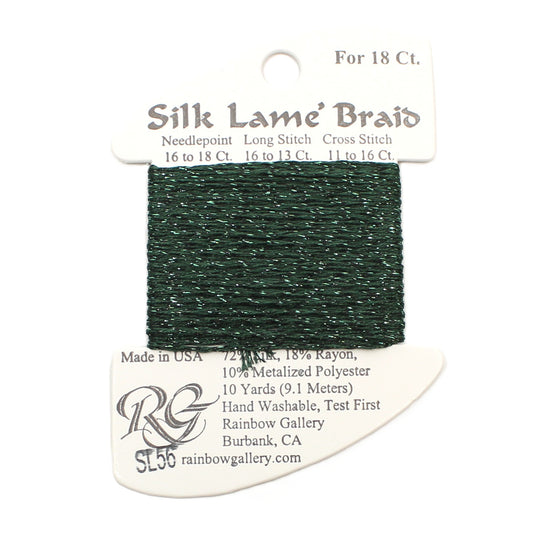 Silk Lame Braid SL56 Forest Green