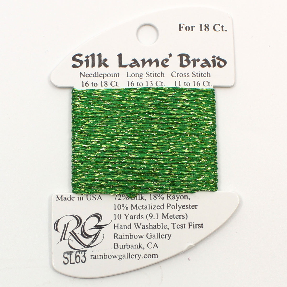 Silk Lame Braid SL63 Emerald