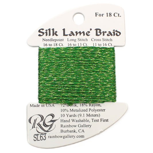 Silk Lame Braid SL63 Emerald