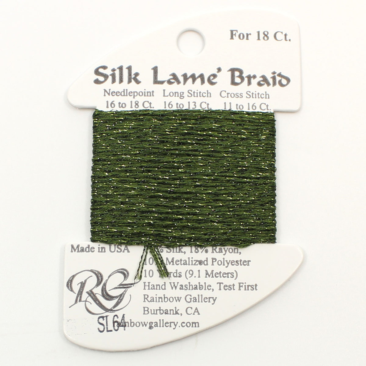 Silk Lame Braid SL64 Deep Avocado