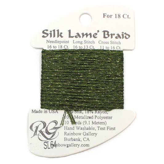Silk Lame Braid SL64 Deep Avocado
