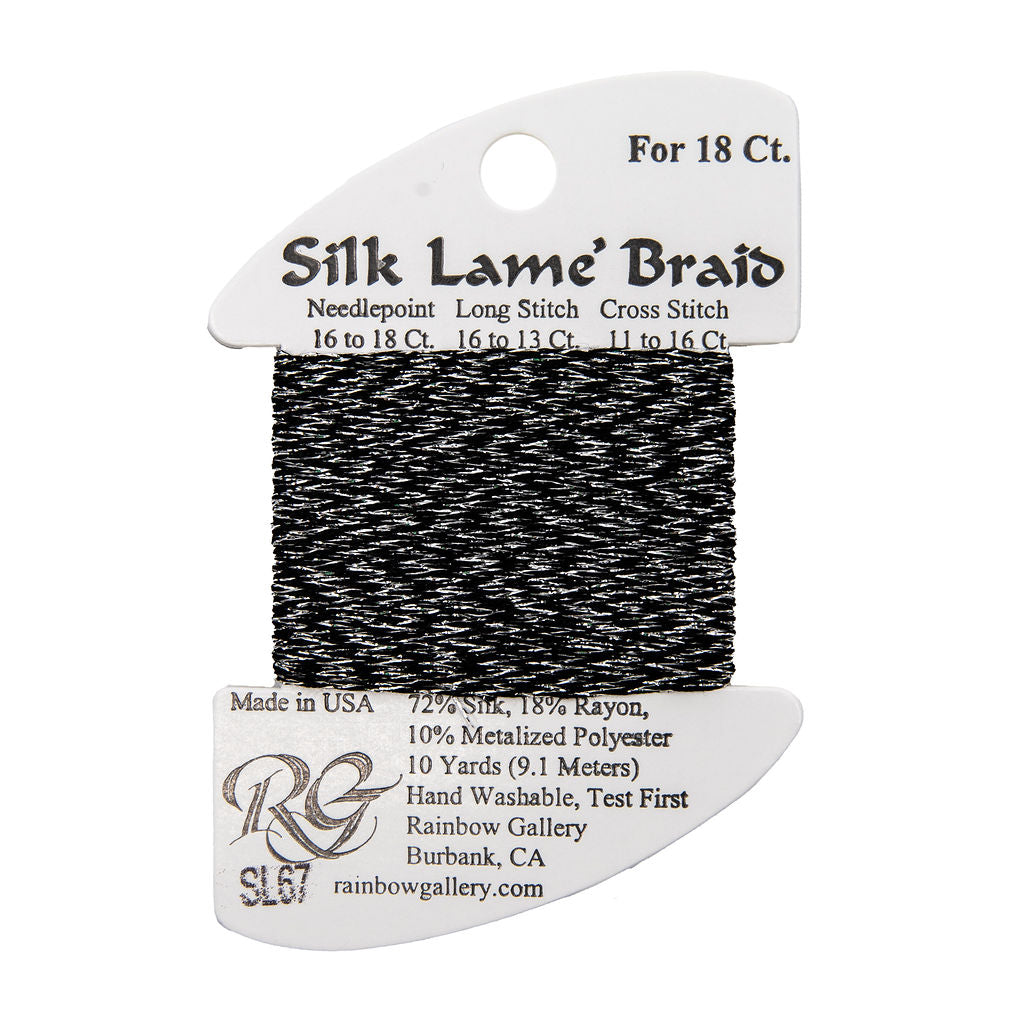 Silk Lame Braid SL67 Antique Silver