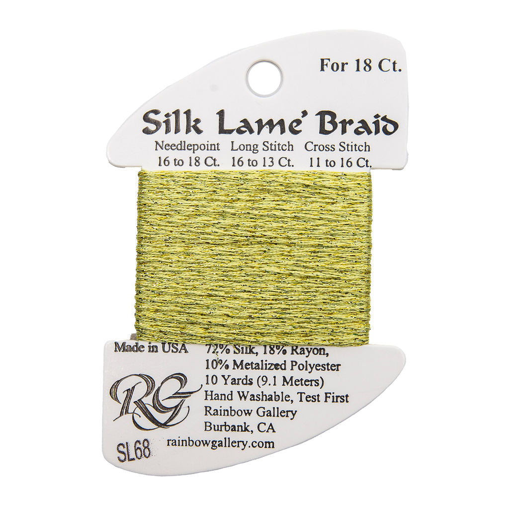 Silk Lame Braid SL68 Pale Avocado