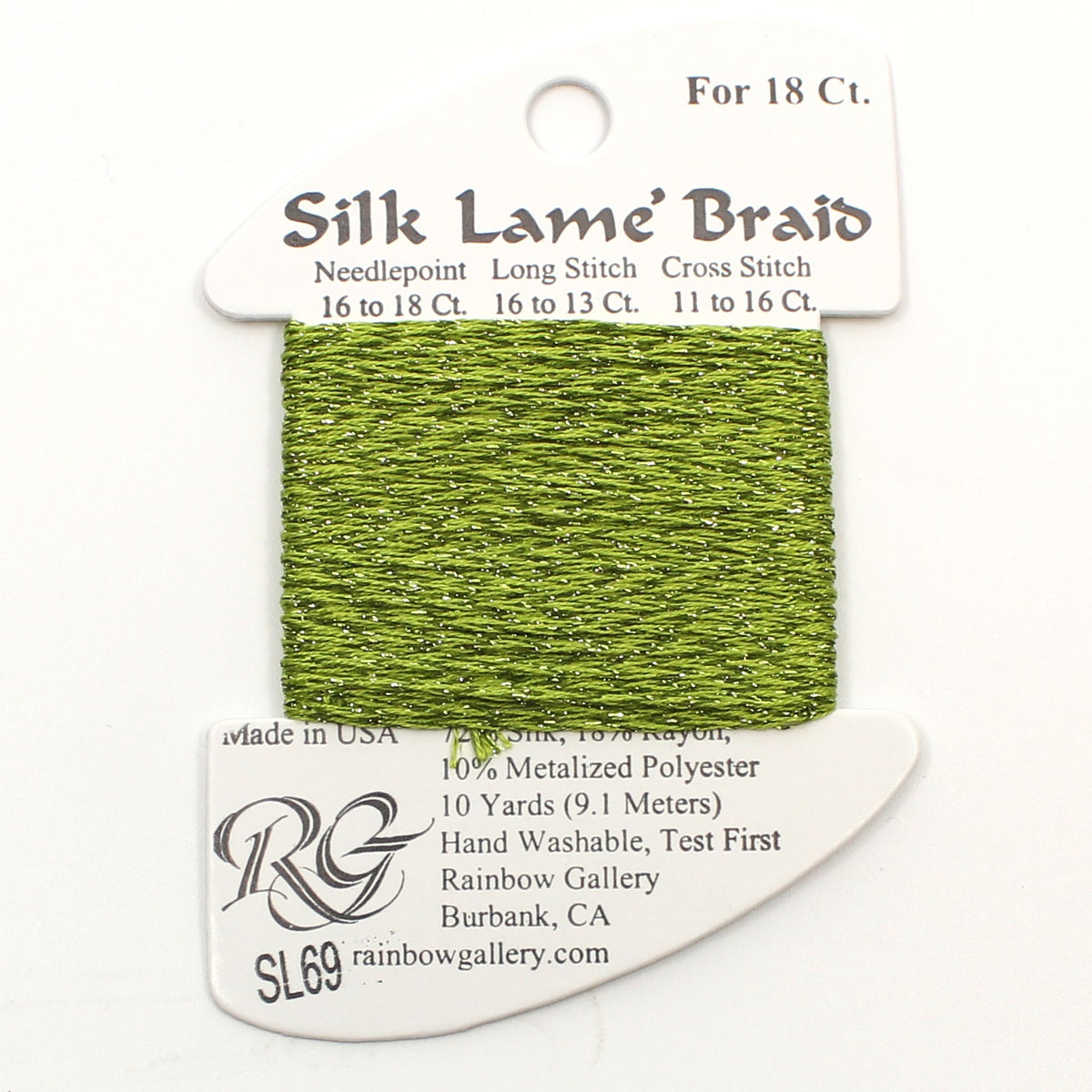 Silk Lame Braid SL69 Medium Avocado