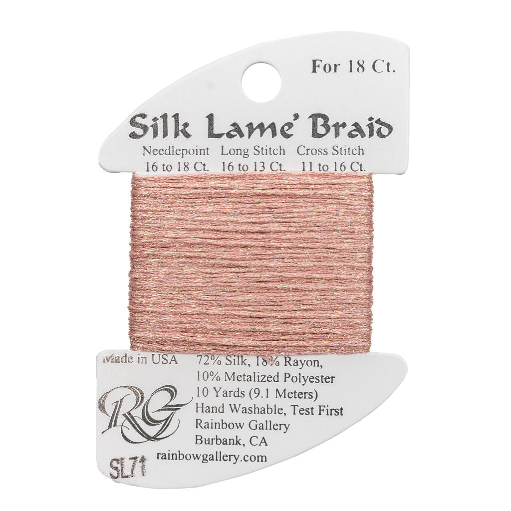 Silk Lame Braid SL71 Peach