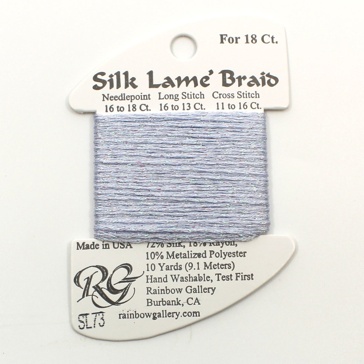 Silk Lame Braid SL73 Pale Lavender Blue