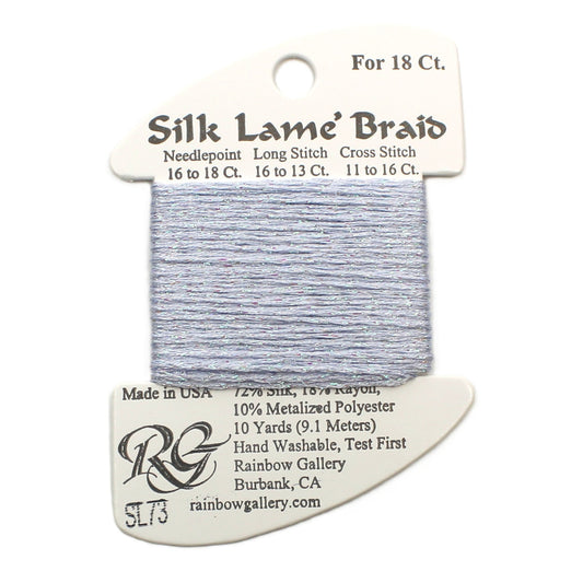 Silk Lame Braid SL73 Pale Lavender Blue