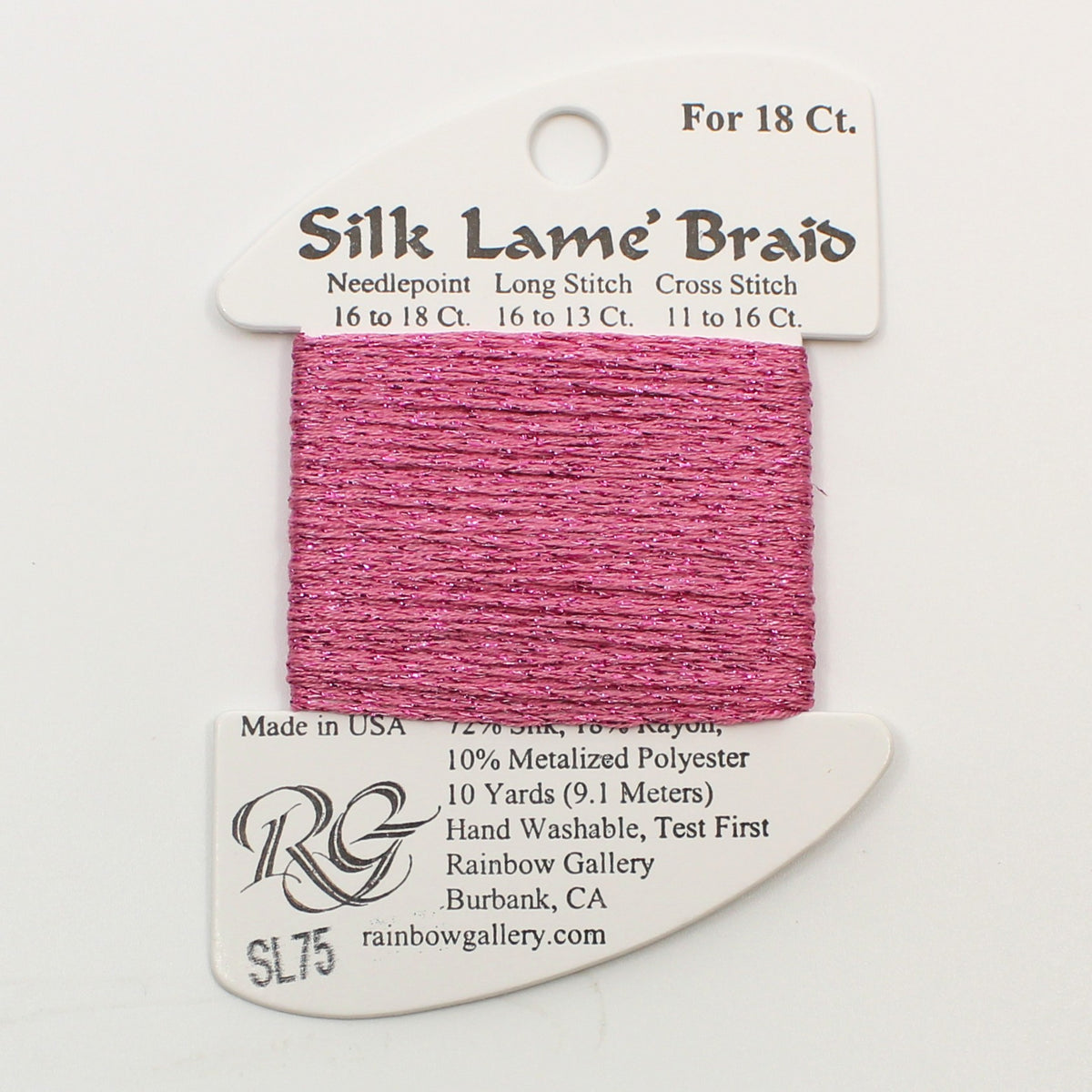 Silk Lame Braid SL75 Wild Rose